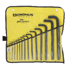 Bondhus Ball End Long Arm L-Wrench SAE 15pc Set (BLX15) Corrosion Resistant