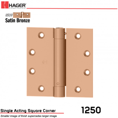 Hager 1250 4.5 x 4.5 US10 Full Mortise Hinge Stock No 008021