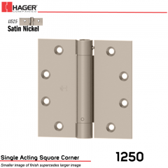 Hager 1250 4 x 4 US15 Full Mortise Hinge Stock No 061303