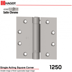 Hager 1250 4.5 x 4  US26D Full Mortise Hinge Stock No 008013