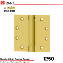 Hager 1250 4.5 x 4.5 US3 Full Mortise Hinge Stock No 008039