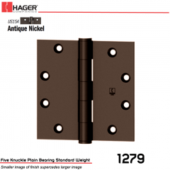 Hager 1279 4 x 4 US15A Full Mortise Hinge Stock No 009750