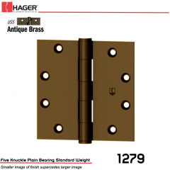 Hager 1279 4 x 4 US5 Full Mortise Hinge Stock No 011113