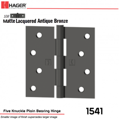 Hager 1541 US10R Full Mortise Hinge Stock No 033204