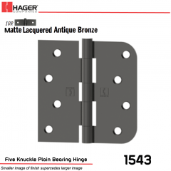 Hager 1543 US10R Full Mortise Hinge Stock No 036911