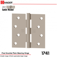 Hager 1741 US15 Full Mortise Hinge Stock No 035745