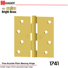 Hager 1741 US3 Full Mortise Hinge Stock No 033133