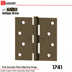 Hager 1741 US5 Full Mortise Hinge Stock No 030552