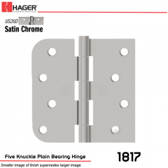 Hager 1817 US26D Full Mortise Hinge Stock No 070476