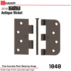 Hager 1848 US15A Full Mortise Hinge Stock No 068713