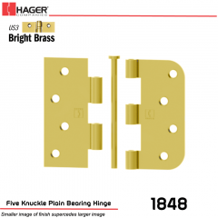 Hager 1848 US3 Full Mortise Hinge Stock No 068746