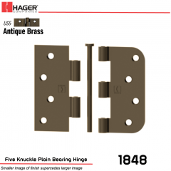 Hager 1848 US5 Full Mortise Hinge Stock No 067438