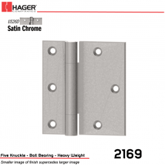 Hager 2169 6 US26D Full Surface Hinge Stock No 012929