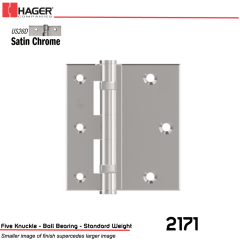 Hager 2171 4.5 US26D Full Surface Hinge Stock No 012940