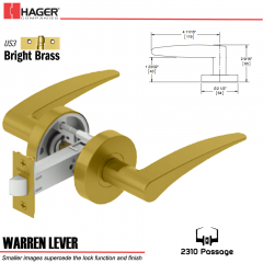 Hager 2310 Warren Lever Tubular Lockset US3 Stock No 169712