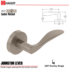 Hager 2317 Johnston Lever Tubular Lockset US15 Stock No 171896