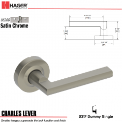 Hager 2317 Charles Lever Tubular Lockset US26D Stock No 169773