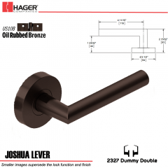 Hager 2327 Joshua Lever Tubular Lockset US10B Stock No 180359