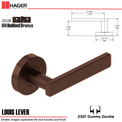 Hager 2327 Louis Lever Tubular Lockset US10B Stock No 180386