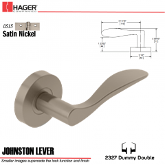 Hager 2327 Johnston Lever Tubular Lockset US15 Stock No 180391