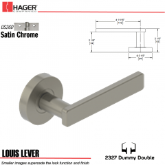 Hager 2327 Louis Lever Tubular Lockset US26D Stock No 180401