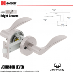 Hager 2340 Johnston Lever Tubular Lockset US26 Stock No 169818