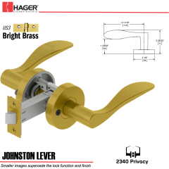 Hager 2340 Johnston Lever Tubular Lockset US3 Stock No 169706