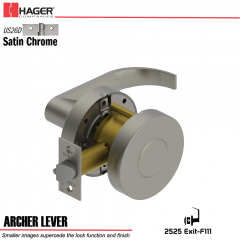 Hager 2525 Archer Lever US26D Door Lock Stock No 151850