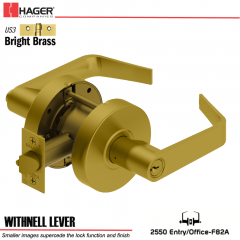 Hager 2550 Withnell Lever US3 Door Lock Stock No 129042