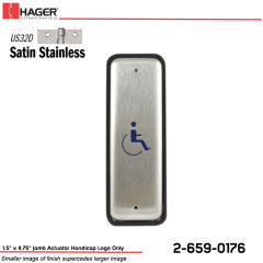 Hager Jamb Actuator with Handicap Logo Stock No 162714