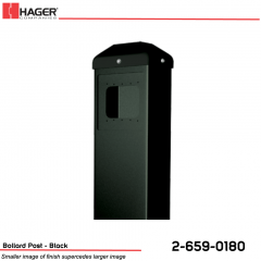 Hager Bollard Post for Round/Square Actuator Black Stock No 162720