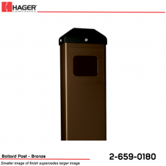 Hager Bollard Post for Round/Square Actuator Bronze Stock No 162724