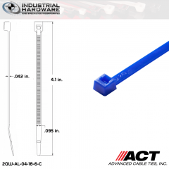 ACT AL-04-18-6-C 4 in. 18lb Blue Cable Tie