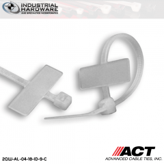 ACT AL-04-18-ID-9-C 4 in. Identification Cable Ties Natural 5000 Pcs/Case