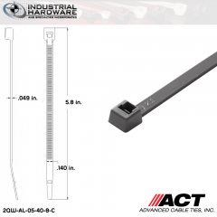 ACT AL-05-40-8-C 5 in.40 lb Gray Cable Tie