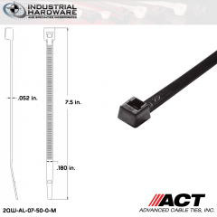 ACT AL-07-50-0-M Standard 50LB.  7 in. 50lb UV Black Ties (10000 Pcs/Case)