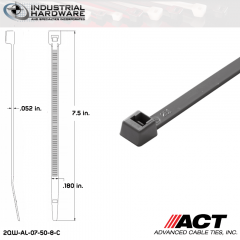 ACT AL-07-50-8-C 7 in. Gray Cable Tie