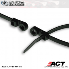 ACT AL-07-50-MH-0-M 7 in. Mounting Hole Cable Ties UV Black 5000 Pcs/Case