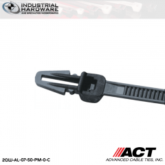 ACT AL-07-50-PM-0-C 7 in. Push Mount Cable Ties Black 5000 Pcs/Case