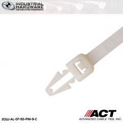 ACT AL-07-50-PM-9-C 7 in. Push Mount Cable Ties Natural 5000 Pcs/Case