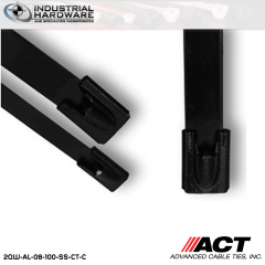 ACT AL-08-100-SS-CT-C 8 in. Stainless Steel Coated Cable Tie 1000 pcs/case