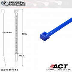 ACT AL-08-40-6-C 8 in. 40 lb Blue Cable Tie