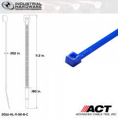 ACT AL-11-50-6-C 11 in. Blue Cable Tie