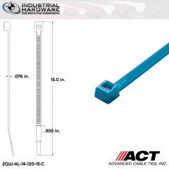 ACT AL-14-120-15-C 14 in. Fluorescent Blue Cable Tie