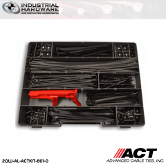 ACT AL-ACTKIT-801-0 UV Black Cable Tie Mounting 801pc/Kit with Tension Tool 5 kit/Case