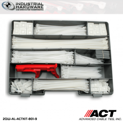 ACT AL-ACTKIT-801-9 Natural Cable Tie Mounting 801pc/Kit with Tension Tool 5 kit/Case