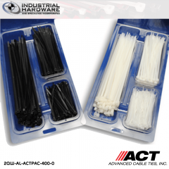 ACT AL-ACTPAC-400-0 UV Black Cable Tie Kit 4"-7"-11"