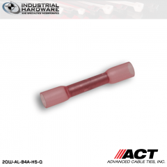 ACT AL-B4A-HS-Q Red Heat Shrink Butt Connector 22-18 AWG 250 pc/Case