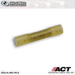 ACT AL-B4C-HS-Q Yellow Heat Shrink Butt Connector 12-10 AWG 250 pc/Case