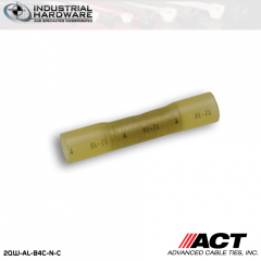 ACT AL-B4C-N-C Yellow Double Crimp Nylon Butt Connector 12-10 AWG 1000 pc/Case